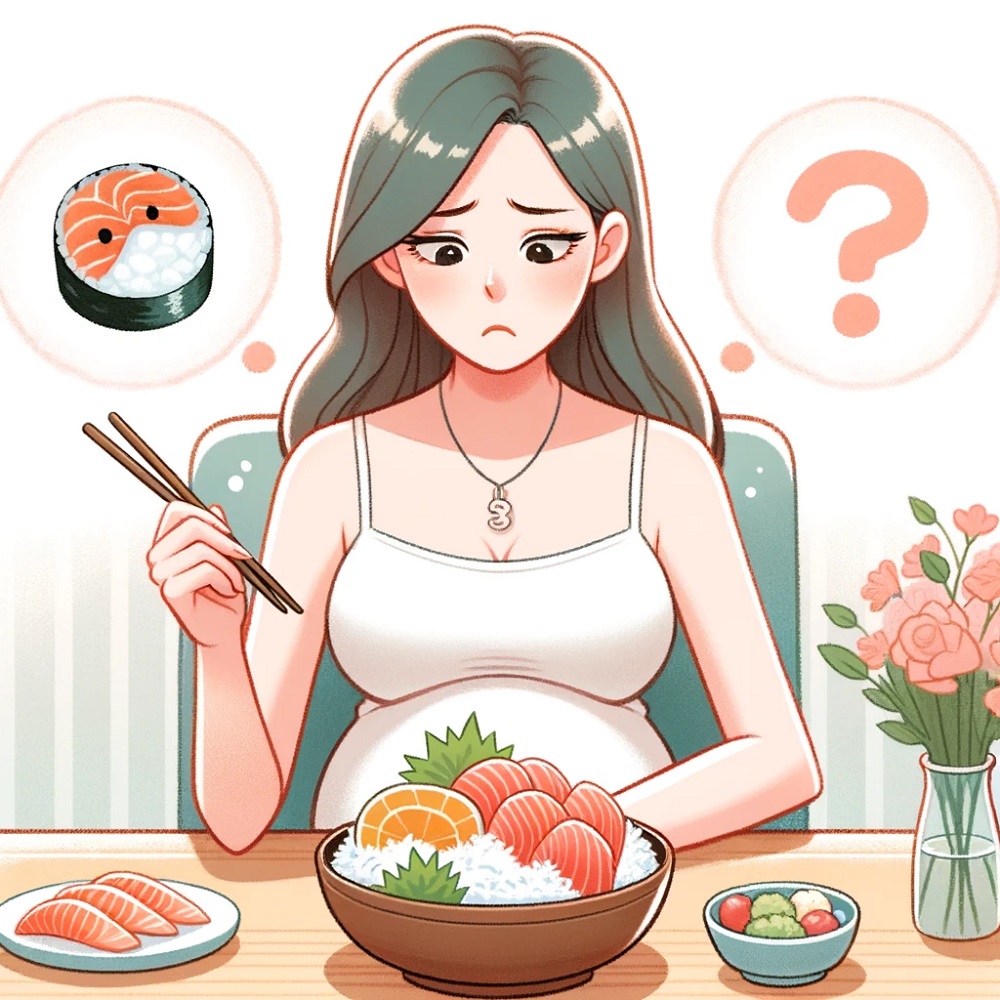 femme enceinte sushi